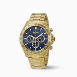 Hugo Boss Ikon Blue Dial Gold Steel Strap Watch for Men - 1513340 Buy Now By Hugo Boss