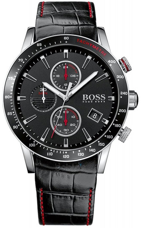 Hugo Boss Rafale Chronograph Black Dial Black Leather Strap Watch For Men - 1513390 Buy Now By Hugo Boss
