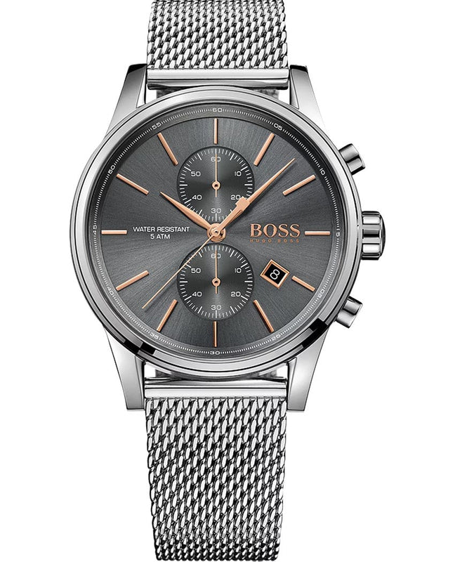 Hugo Boss Jet Chronograph Grey Dial Silver Mesh Bracelet Watch for Men - 1513440 Buy Now By Hugo Boss