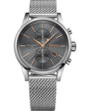 Hugo Boss Jet Chronograph Grey Dial Silver Mesh Bracelet Watch for Men - 1513440 Buy Now By Hugo Boss