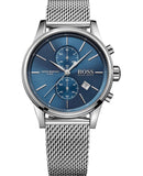 Hugo Boss Jet Blue Dial Silver Mesh Bracelet Watch for Men - 1513441 Buy Now By Hugo Boss