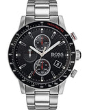 Hugo Boss Rafale Chronograph Black Dial Silver Steel Strap Watch for Men - 1513509 Buy Now By Hugo Boss