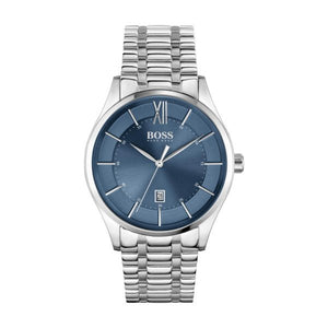 Hugo Boss Officer Chronograph Blue Dial Silver Steel Strap Watch for Men - 1513615 Buy Now By Hugo Boss