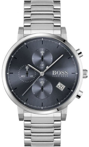 Hugo Boss Integrity Blue Dial Silver Steel Strap Watch for Men - 1513779 Buy Now By Hugo Boss