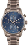 Hugo Boss Skymaster Blue Dial Brown Steel Strap Watch for Men - 1513788 Buy Now By Hugo Boss