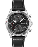 Hugo Boss Pilot Edition Black Dial Black Leather Strap Watch for Men - 1513853 Buy Now By Hugo Boss
