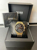 Hugo Boss Navigator Black Dial Gold Steel Strap Watch for Men - 1513531 Buy Now By Hugo Boss