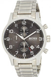 Hugo Boss Aeroliner Black Dial Silver Steel Strap Watch for Men - 1513181 Buy Now By Hugo Boss