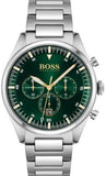 Hugo Boss Pioneer Green Dial Silver Steel Strap Watch for Men - 1513868 Buy Now By Hugo Boss