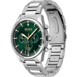 Hugo Boss Pioneer Green Dial Silver Steel Strap Watch for Men - 1513868 Buy Now By Hugo Boss