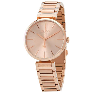 Hugo Boss Allusion Rose Gold Dial Rose Gold Steel Strap Watch For Women - 1502418 Buy Now By Hugo Boss