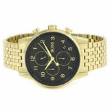 Hugo Boss Navigator Black Dial Gold Steel Strap Watch for Men - 1513531 Buy Now By Hugo Boss