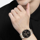 Hugo Boss Associate Chronograph Black Dial Two Tone Steel Strap Watch for Men - 1513840 Buy Now By Hugo Boss