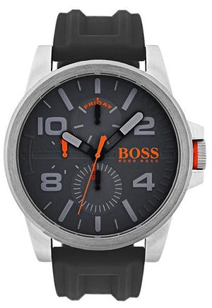 Hugo Boss Detroit Sport Analog Grey Dial Grey Rubber Strap Watch For Men - 1550007 Buy Now By Hugo Boss