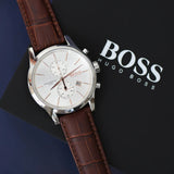 Hugo Boss Jet Chronograph Quartz Silver Dial Brown Leather Strap Watch For Men - HB1513280 Buy Now By Hugo Boss