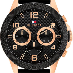 Tommy Hilfiger Blaze Multifunction Black Dial Black Rubber Strap Watch For Men - 1792028 Buy Now By Tommy Hilfiger