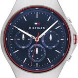 Tommy Hilfiger Justin Chronograph Blue Dial Blue Rubber Strap Watch for Men - 1792057 Buy Now By Tommy Hilfiger