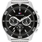 Tommy Hilfiger Jordan Chronograph Black Dial Silver Mesh Strap Watch For Men - 1792092 Buy Now By Tommy Hilfiger