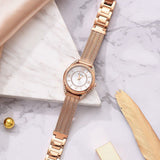 Guess Whisper Silver Dial Rose Gold Mesh Bracelet Watch for Women - W1084L3 Buy Now By Guess