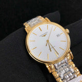 Longines Presence 38.5mm Automatic White Dial Two Tone Steel Strap Watch for Men - L4.921.2.12.7 Buy Now By Longines
