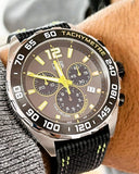 Tag Heuer Formula 1 Quartz Chronograph Grey Dial Black Nylon Strap Watch for Men - CAZ101AG.FC8304