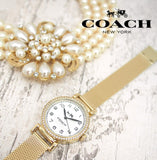 Coach Madison White Dial Gold Mesh Bracelet Watch for Women - 14502652 Buy Now By Coach