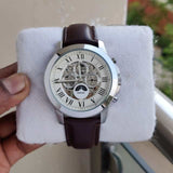 Fossil Grant Automatic White Dial Brown Leather Strap Watch for Men - ME3027 Buy Now By Fossil