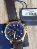 Tommy Hilfiger London Chronograph Blue Dial Brown Leather Strap Watch for Men - 1791532 Buy Now By Tommy Hilfiger
