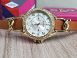 Fossil Riley Multifunction White Dial Orange Leather Strap Watch for Women - ES3723 Buy Now By Fossil