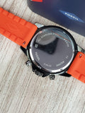 Fossil Bannon Chronograph Grey Dial Orange Silicone Strap Watch for Men - BQ2500 Buy Now By Fossil