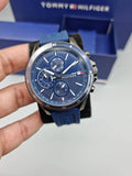 Tommy Hilfiger Bank Blue Dial Blue Rubber Strap Watch for Men - 1791721 Buy Now By Tommy Hilfiger