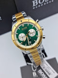 Hugo Boss Santiago Green Dial Two Tone Steel Strap Watch for Men - 1513872 Buy Now By Hugo Boss