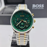 Hugo Boss Champion Chronograph Green Dial Two Tone Steel Strap Watch for Men - 1513878 Buy Now By Hugo Boss
