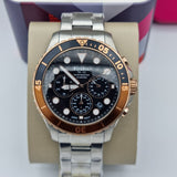 Fossil FB-03 Chronograph Black Dial Silver Steel Strap Watch for Men - FS5768 Buy Now By Fossil