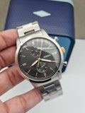 Fossil Townsman Chronograph Grey Dial Silver Steel Strap Watch for Men - FS5407 Buy Now By Fossil
