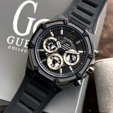 Guess Momentum Black Dial Black Rubber Strap Watch for Men - GW0263G4 Buy Now By Guess