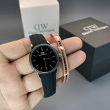 Daniel Wellington Iconic Motion Black Dial Rubber Strap Watch For Women - DW00100426