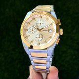 Fossil Everett Chronograph Gold Dial Two Tone Steel Strap Watch for Men - FS5796 Buy Now By Fossil