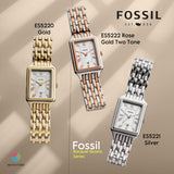 Fossil Raquel Three Hand Date White Dial Silver Steel Strap Watch for Women - ES5221 Buy Now By Fossil