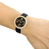 Swarovski Crystal Frost Black Dial Black Leather Strap Watch for Women - 5484058 Buy Now By Swarovski