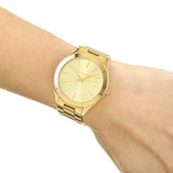 Michael Kors Slim Runway Gold Dial Gold Stainless Steel Strap Watch for Women - MK3179 Buy Now By Michael Kors