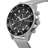 Hugo Boss Admiral Black Dial Silver Mesh Bracelet Watch for Men - 1513904 Buy Now By Hugo Boss