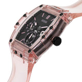 Guess Sporting Black Dial Pink Rubber Strap Watch for Men - GW0032G1 Buy Now By Guess