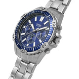 Fossil Garrett Chronograph Blue Dial Silver Steel Strap Watch for Men - FS5623 Buy Now By Fossil
