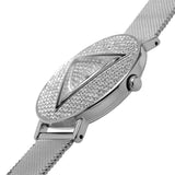 Guess Iconic Diamonds Silver Dial Silver Mesh Bracelet Watch For Women - GW0477L1 Buy Now By Guess