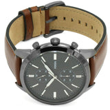 Fossil Townsman Chronograph Gray Dial Brown Leather Strap Watch for Men - FS5522 Buy Now By Fossil