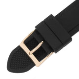 Guess Solstice Diamonds Black Mother of Pearl Dial Black Rubber Strap Watch for Women - GW0113L2 Buy Now By Guess