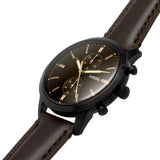 Fossil Townsman Chronograph Black Dial Brown Leather Strap Watch for Men - FS5437 Buy Now By Fossil