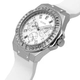 Guess Venus Diamonds White Dial White Rubber Strap Watch for Women - GW0118L3 Buy Now By Guess