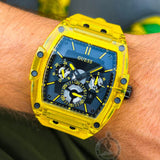 Guess Phoenix Multi Function Black Dial Yellow Rubber Strap Watch for Men - GW0203G6 Buy Now By Guess